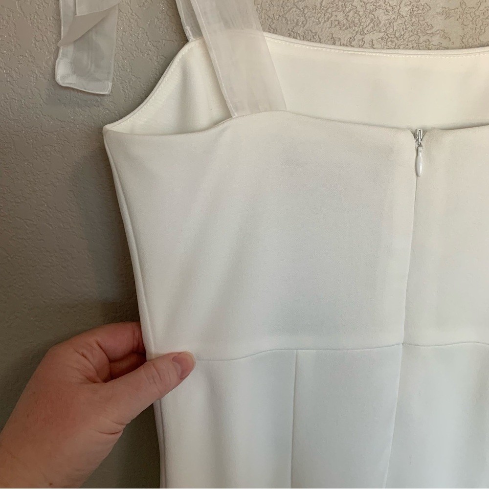 Lulus XS Romantic Celebration White Tie-Strap Bodycon Midi Dress NWT Party - Picture 10 of 17